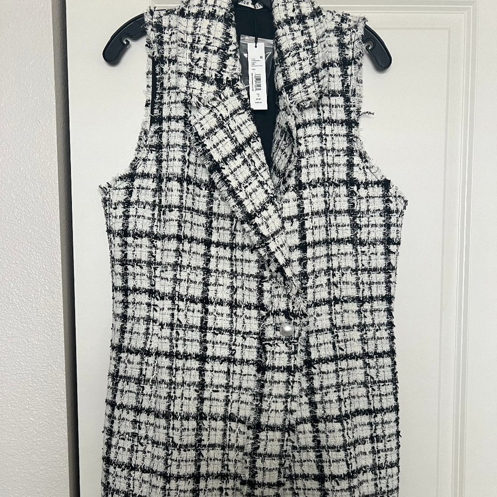 NWT ALICE AND OLIVIA MERI SLEEVELESS DOUBLE BREASTED MINI DRESS SZ 12 SOLD OUT